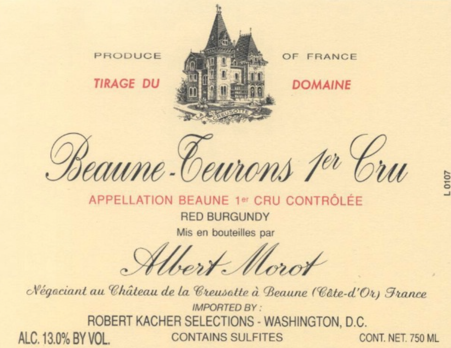 (image for) Albert Morot Beaune 1er Cru Les Teurons 2019 [BH 93]